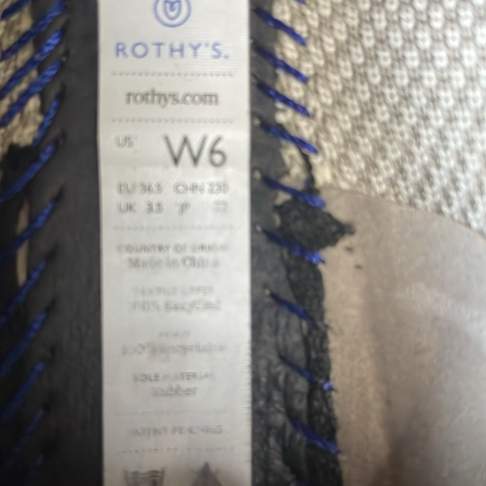 Rothy's Cream and Blue Flats - Picture 6 of 7